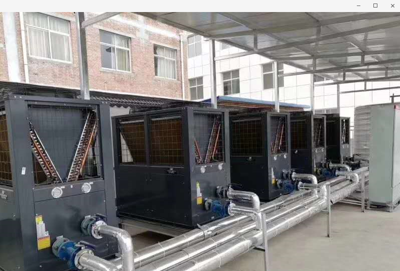 空气能热泵主机+地暖供暖系统